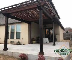 Backyard Design With Pergola Broken Arrow