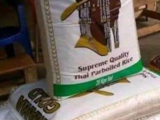 Bags of rice for sale at Haleems rice company